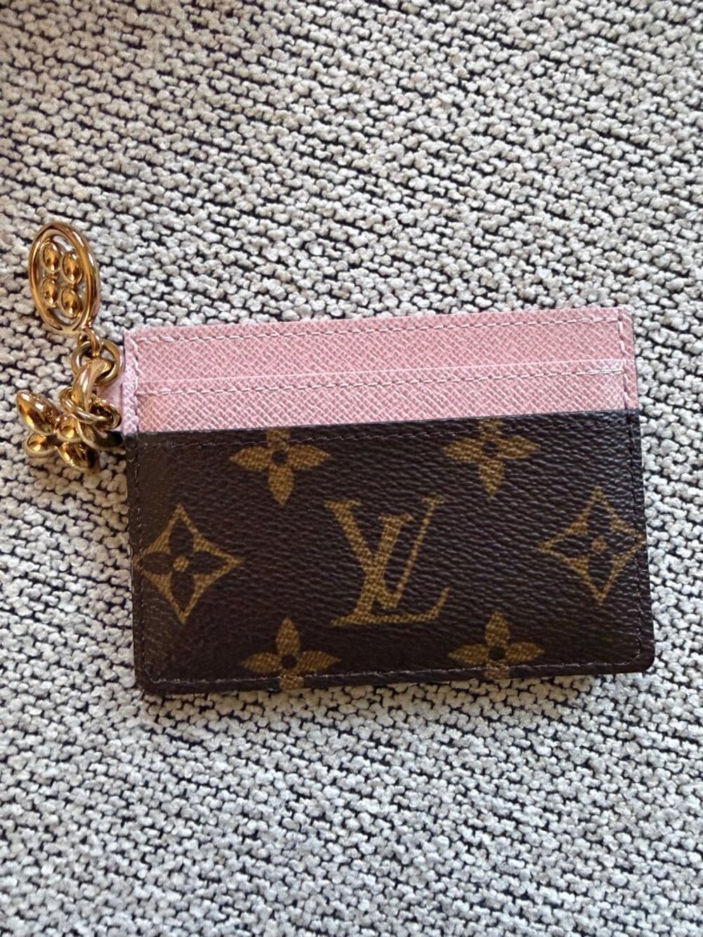 Louis Vuitton Charms Card Holder Case Monogram Pink w/charms! AUTHENTIC - Picture 3 of 7